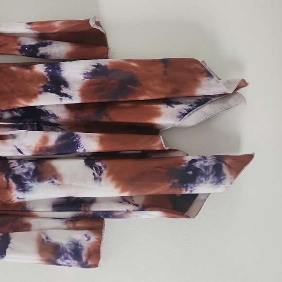 Tie-Dye Long Sleeve Light Weight Dress Women's L - Picture 3 of 4